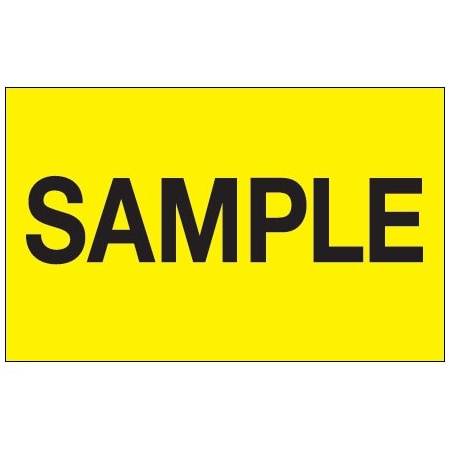Bsc Preferred 1 1/4 x 2'' - ''Sample'' Fluorescent Yellow Labels BUY00016268